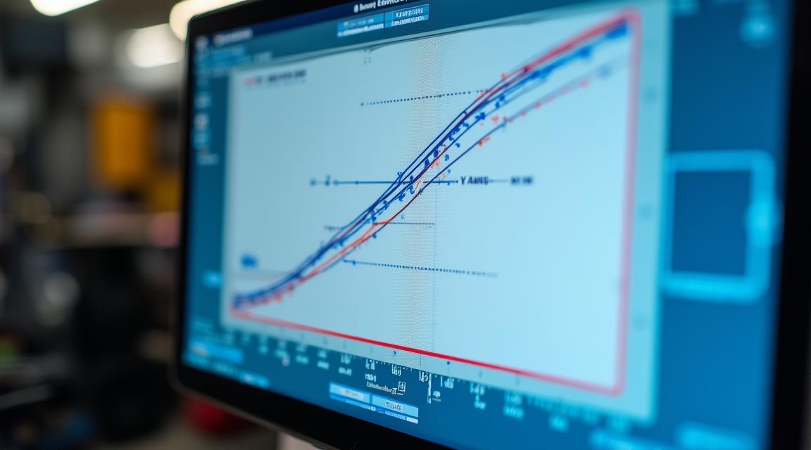 Exemplu de grafic performanță dyno cu liniile de cuplu și putere